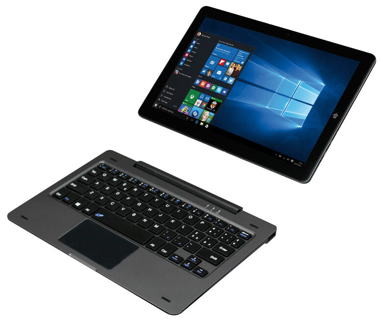 Mediacom WinPad 10.1 U10 Ibrido (2 in 1) 25,6 cm (10.1") Touch screen HD Intel Atom® 2 GB DDR3L-RS-SDRAM 32 GB Flash Windows 10 Home Nero