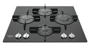 Hotpoint FTGHG 641 D/HA(BK) piano cottura Nero Da incasso 60 cm Gas 4 Fornello(i)