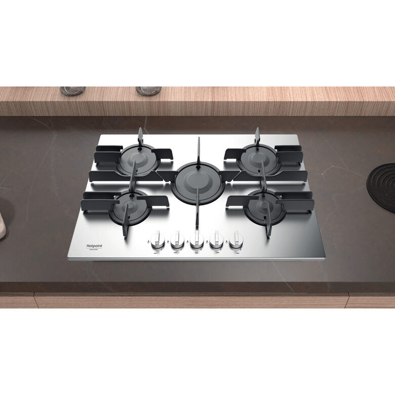 Hotpoint FTGHL 751 D/IX/HA Acciaio inossidabile Da incasso 75 cm Gas 5 Fornello(i)