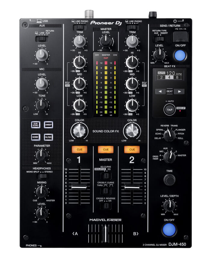 Pioneer DJ DJM-450 controller per DJ 2 canali Nero