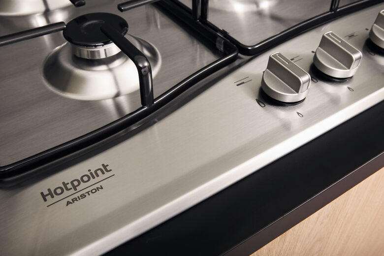 Hotpoint PCN 642 T/IX/HAR piano cottura Acciaio inossidabile Da incasso 60 cm Gas 4 Fornello(i)