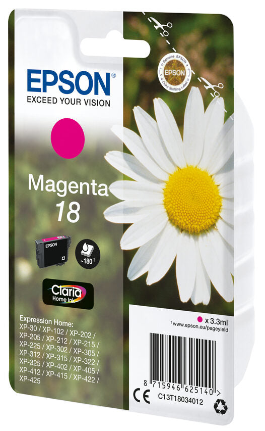 Epson Daisy Cartuccia Margherita Magenta Inchiostri Claria Home 18