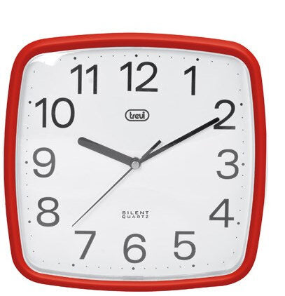 Trevi OM 3305 Orologio da parete meccanico Quadrato Rosso