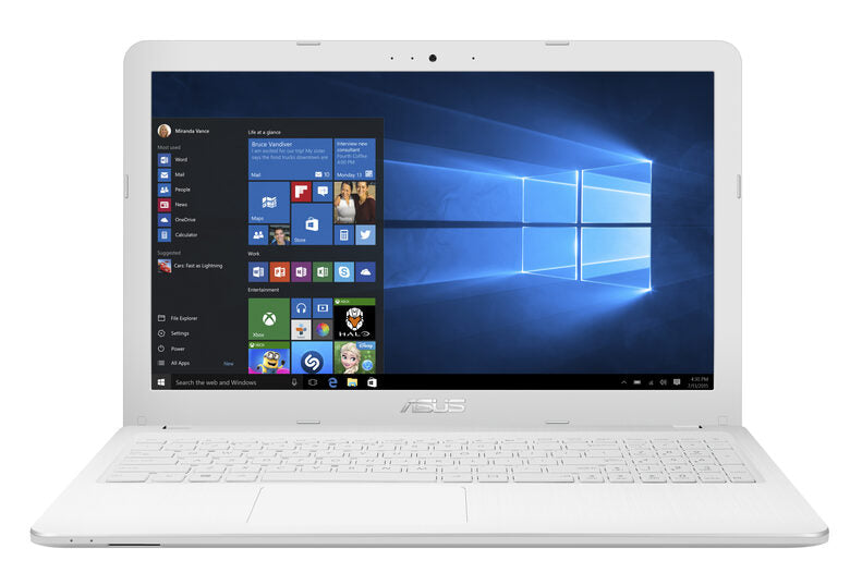 ASUS F540SA-­XX444T Computer portatile 39,6 cm (15.6") HD Intel® Celeron® 4 GB DDR3L-SDRAM 500 GB HDD Wi-Fi 4 (802.11n) Windows 10 Home Bianco