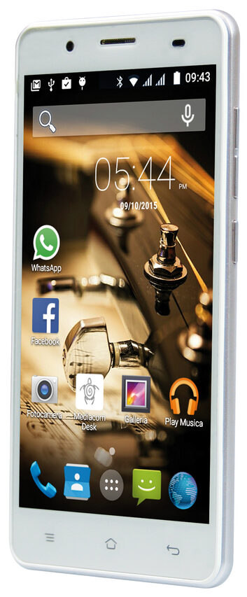 Mediacom PhonePad Duo G511 12,7 cm (5") Doppia SIM Android 5.1 4G Micro-USB 1 GB 8 GB 2200 mAh Grigio, Bianco