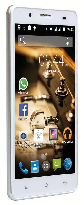 Mediacom PhonePad Duo G511 12,7 cm (5") Doppia SIM Android 5.1 4G Micro-USB 1 GB 8 GB 2200 mAh Grigio, Bianco