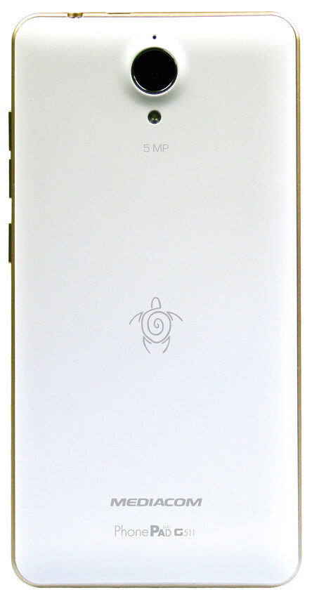 Mediacom PhonePad Duo G511 12,7 cm (5") Doppia SIM Android 5.1 4G Micro-USB 1 GB 8 GB 2200 mAh Oro, Bianco