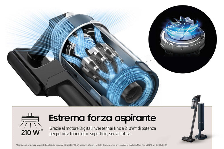 Samsung VS20C8524TB/WA scopa elettrica Wireless Senza sacco 580 W