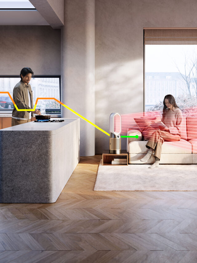 Dyson HP12 Ventilatore Purificatore Hot+Cool HP2 De-Nox 27 m² 63 dB Oro, Bianco