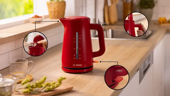 Bosch TWK3M124 Bollitore MyMoment 1.7 l Rosso