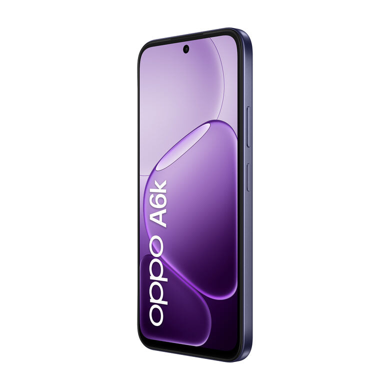 OPPO A6k AI Smartphone, doppia fotocamera 13MP+QVGA, Selfie 5MP, Display 6.75” 120HZ IPS HD+, 6100mAh, RAM 4GB(Esp1GB/2GB/4GB)+ROM 256GB [Versione Italia], Crystal Black