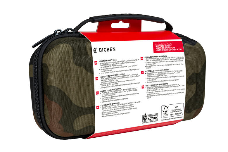 Bigben Interactive SWITCHPOUCHCAMO custodia per console portatile Custodia a sacchetto Nintendo Mimetico, Verde
