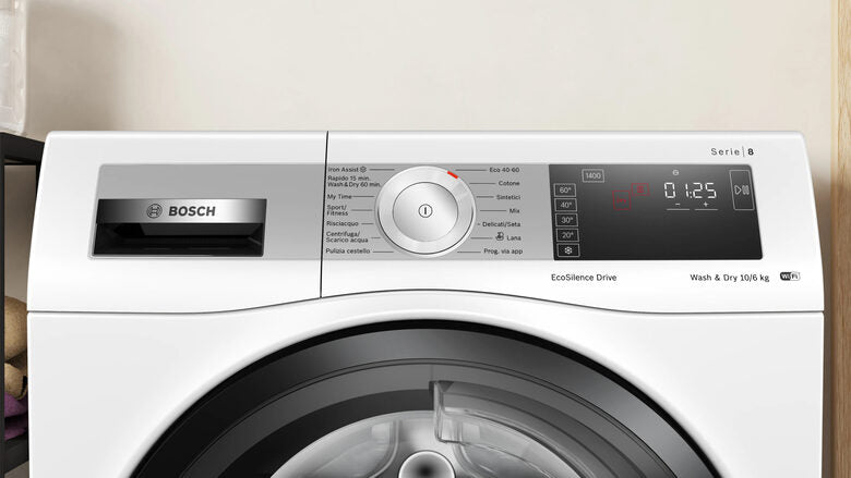 Bosch Serie 8 WDU8H541IT lavasciuga Libera installazione Caricamento frontale Bianco D