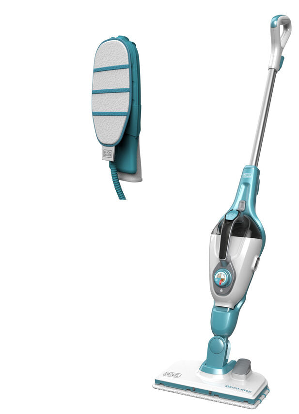 Black & Decker FSMH1321JMD Pulitore a vapore Pulitore a vapore verticale 0,5 L 1300 W Blu, Bianco