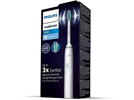 Philips 3100 series Sonicare Spazzolino Elettrico Sonico Bianco, con custodia da viaggio HX3673/13