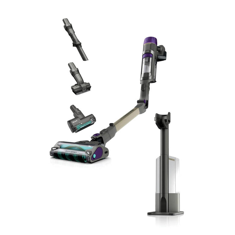 Shark IP3251EUT scopa elettrica Aspirapolvere a bastone 2 in 1 Batteria Secco Ciclonico Senza sacchetto 0,7 L 380 W Oro, Grigio, Viola