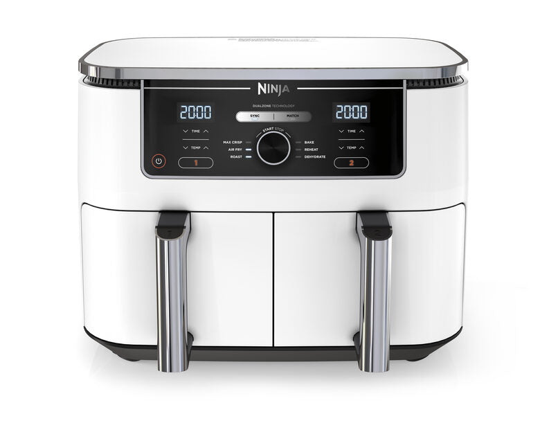 Ninja AF400EU Doppia 9,5 L Indipendente 2470 W Friggitrice ad aria calda Bianco