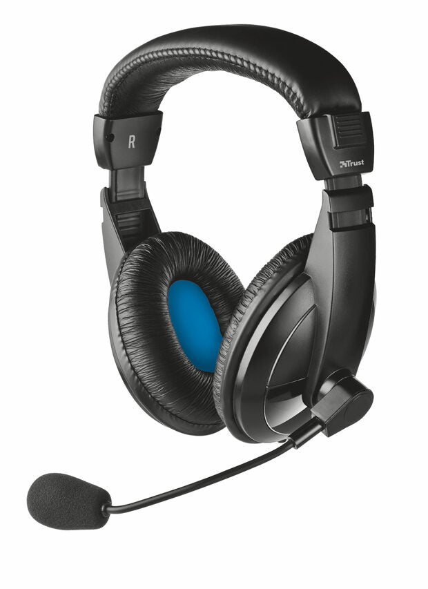Trust 21661 cuffia e auricolare Cablato A Padiglione Musica e Chiamate Nero