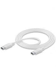 Cellularline USB-C to USB-C DATA CABLE Cavo USB-C/USB-C per ricarica e sincronizzazione dati Bianco