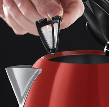 Russell Hobbs 20412-70 bollitore elettrico Nero, Rosso, Acciaio inossidabile