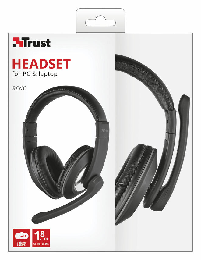 Trust 21662 cuffia e auricolare Cablato A Padiglione Musica e Chiamate Nero