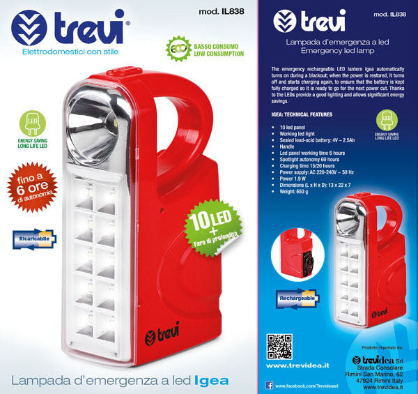Trevi Igea lampada di emergenza
