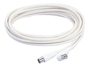 Poly Pool PP0622 cavo coassiale 5 m F Plug Bianco