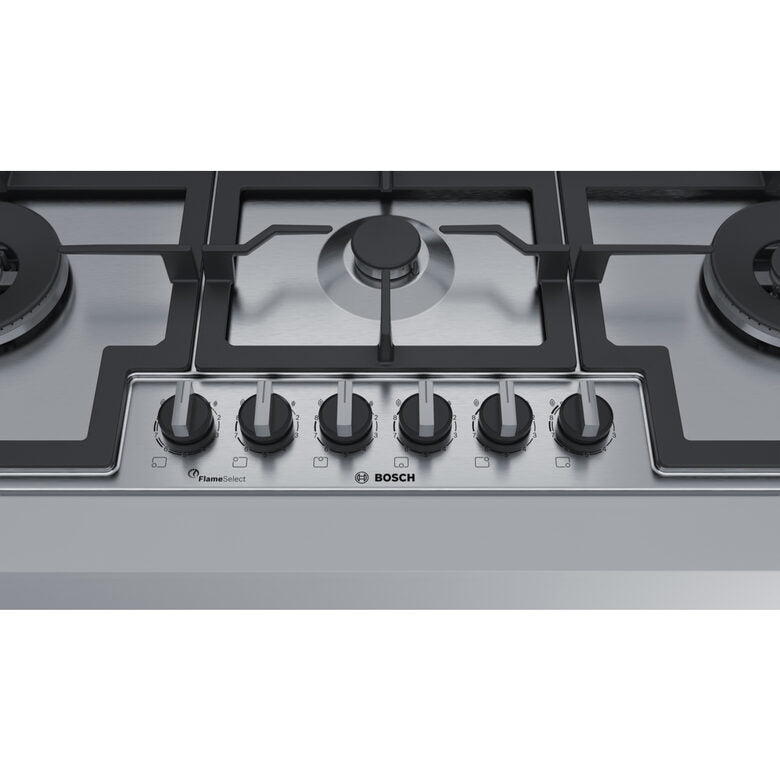 Bosch Serie 6 PCT9A5B90 piano cottura Acciaio inossidabile Da incasso Gas 6 Fornello(i)