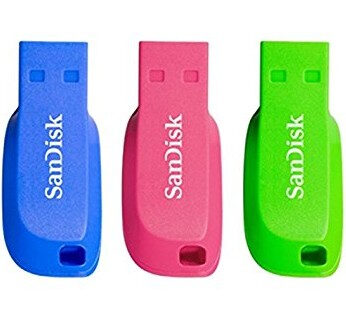 SanDisk Cruzer Blade 16GB unità flash USB USB tipo A 2.0 Blu, Verde, Rosa