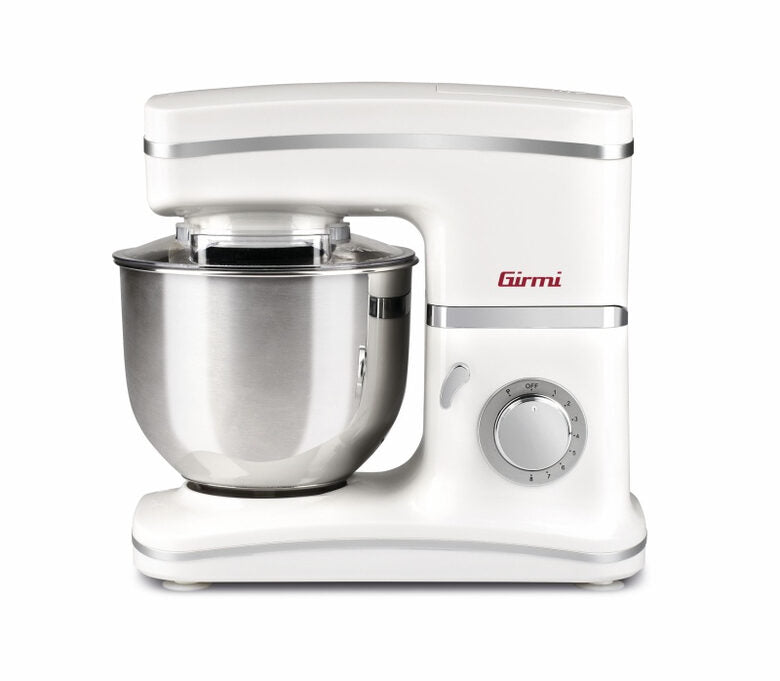 Girmi IM30 Gastronomo Sbattitore con base 1300 W Acciaio inossidabile, Bianco