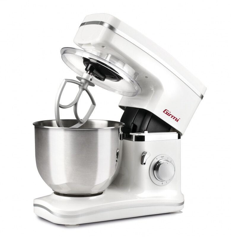 Girmi IM30 Gastronomo Sbattitore con base 1300 W Acciaio inossidabile, Bianco