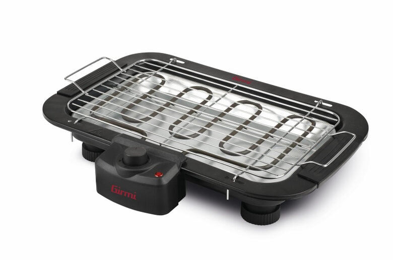 Girmi BQ11 Barbecue Da tavolo Elettrico Nero, Acciaio inossidabile 2000 W
