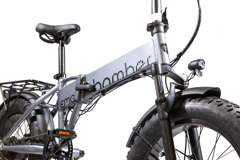 EMG Fat Bike Bomber 250W con telaio 17" foldable, ruota 20", Freni a disco a/p, Cambio Shimano e batteria 10Ah