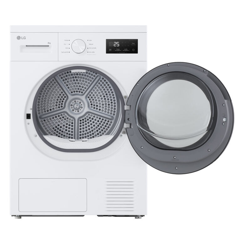LG RNA1008NWK Asciugatrice 8kg Pompa di calore, Classe D, 8 programmi, Sensore asciugatura
