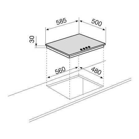 Glem Gas GT645SA Piano Cottura Sabbia Da incasso 4 Fornelli