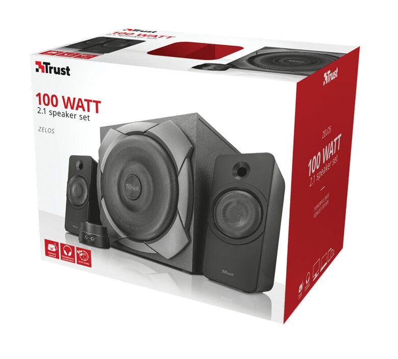 Trust 21749 set di altoparlanti 100 W Nero 2.1 canali