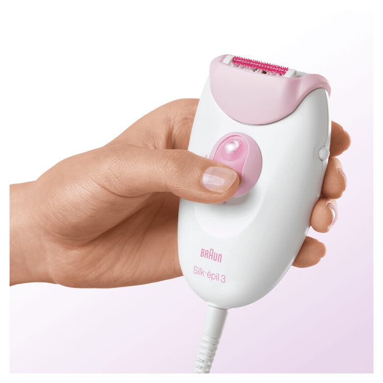 Braun Silk-épil 3 3-321 20 pinzette Rosa, Bianco
