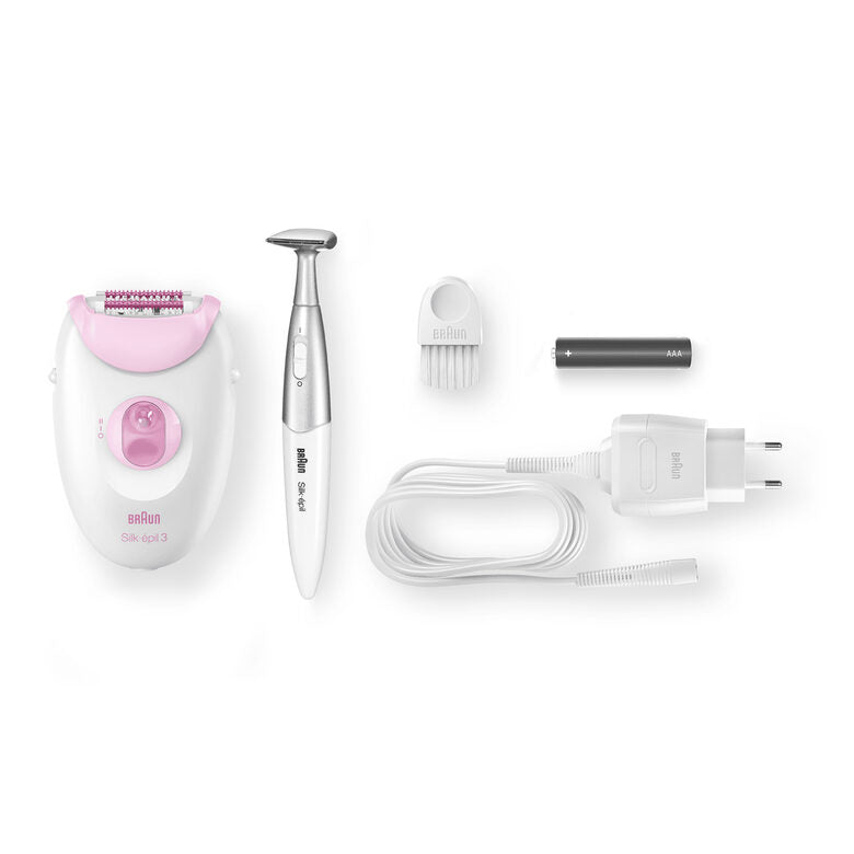 Braun Silk-épil 3 3-321 20 pinzette Rosa, Bianco