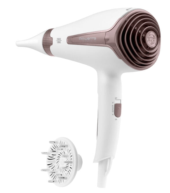 Rowenta CV7930 Silence AC Sensor Premium Care Asciugacapelli Silenzioso, 2300 W, con Generatore di Ioni, Diffusore e Sensore di Funzionamento