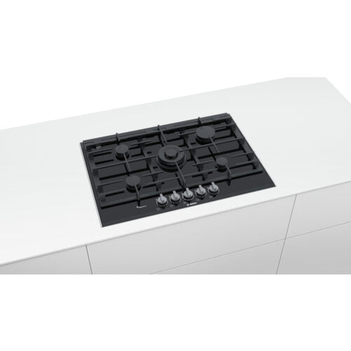 Bosch PRR7A6D70 piano cottura Nero Da incasso Gas 5 Fornello(i)