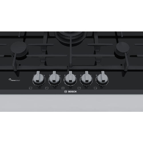 Bosch PRR7A6D70 piano cottura Nero Da incasso Gas 5 Fornello(i)