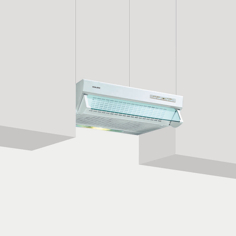 Glem Gas GHL600WH cappa aspirante Incassato Bianco 200 m³/h D