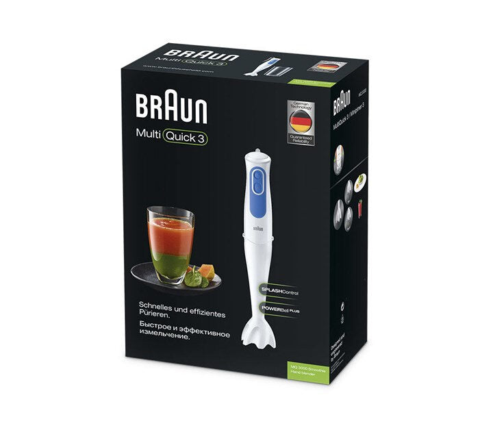 Braun MQ 3000 Smoothie 0,6 L Frullatore ad immersione 700 W Blu, Bianco