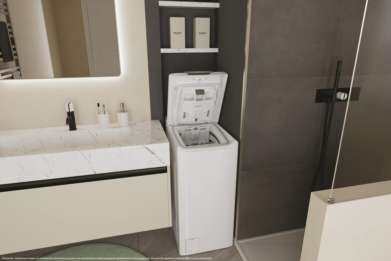 Candy TCA284TM5-S ProWash 500 Lavatrice A Carica Dall'alto Libera Installazione 8 Kg, 1200 Giri, Smart Drum Opening, App hOn, Motore Inverter, Classe A, Bianco