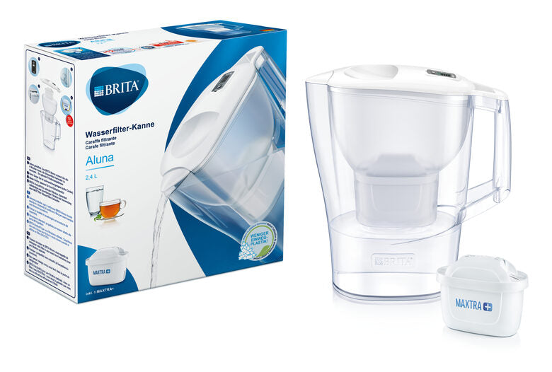 Brita Caraffa filtrante per acqua Aluna da 2,4l - 1 filtro MAXTRA+ incluso
