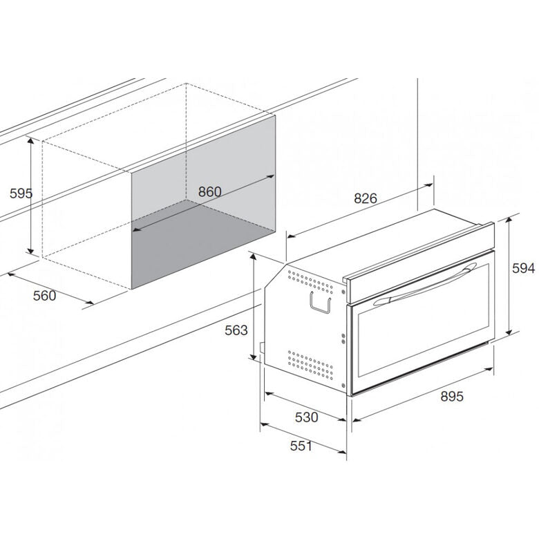 Lofra FAS96GE forno 95 L 1800 W Stainless steel