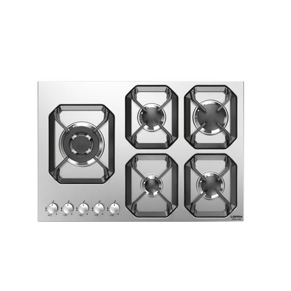 Lofra Urano 75 Piano Cottura Stainless steel Da incasso Gas 5 Fornello(i)