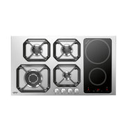 Lofra Nettuno 90 Nero, Stainless steel Da incasso 90 cm Combi 6 Fornello(i)
