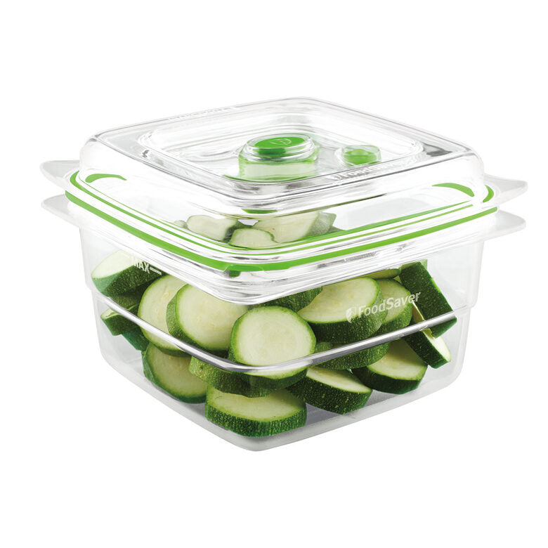 FoodSaver FFC005X recipiente per cibo Quadrato Scatola 1,2 L Verde, Trasparente 1 pz