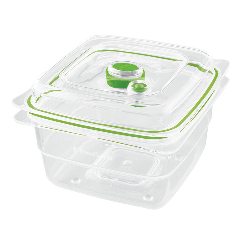 FoodSaver FFC005X recipiente per cibo Quadrato Scatola 1,2 L Verde, Trasparente 1 pz